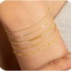 Gokeey Gokeey Dainty Gold Bracelets For Women, 14K Real Gold Chain Jewelry For Women,Waterproof Stackable Thin Cuban Paperclip Link Bracelets Pack Trendy Minimalist Tiny Cute Stack Set Gold Accessories Gifts For Girls (Style 01) Online