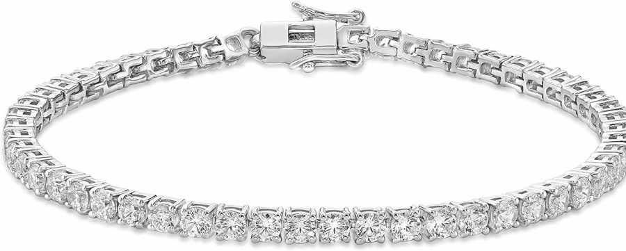 Lavari Jewelers Lavari Jewelers 3 To 6 Carat Lab Grown Diamond Tennis Bracelet For Women In 925 Sterling Silver 7.25 Inches Long (G-H, Vs2-Si1, Cttw) Box With Tongue And Safety Online