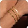 Poaiiu Layered Bracelets Bracelets Set For Women 14K Gold Plated/Silver Dainty Link Chain Bracelet Stackable Jewelry Gifts For Girls Wholesale