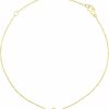 MAX + STONE Max + Stone 10K Yellow Gold Diamond Bracelet For Women | Hypoallergenic Real Gold Bezel Bracelet For Women With Sensitive Skin | Labgrown Diamond Bracelet With 7.5-9.5 Inch Adjustable Chain Best