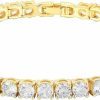 PAVOI Pavoi 14K Gold Plated Cubic Zirconia Classic Tennis Bracelet | Gold Bracelets For Women | 4Mm Cz, Size 6.5-7.5 Inch Wholesale