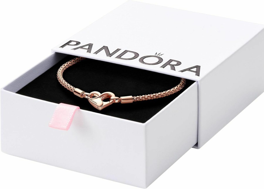 Pandora Pandora Moments Studded Chain Bracelet - Compatible Moments Charms - Charm Bracelet For Women - Mother'S Day Gift - With Gift Box Best