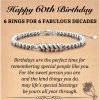 KOXMOON Koxmoon 30Th 40Th 50Th 60Th Birthday Gifts For Women, 30 40 50 60 Year Old Birthday Bracelet Gifts For Mom Grandma Daughter Sister Aunt Wife Friends With Gift Message Card Clearance