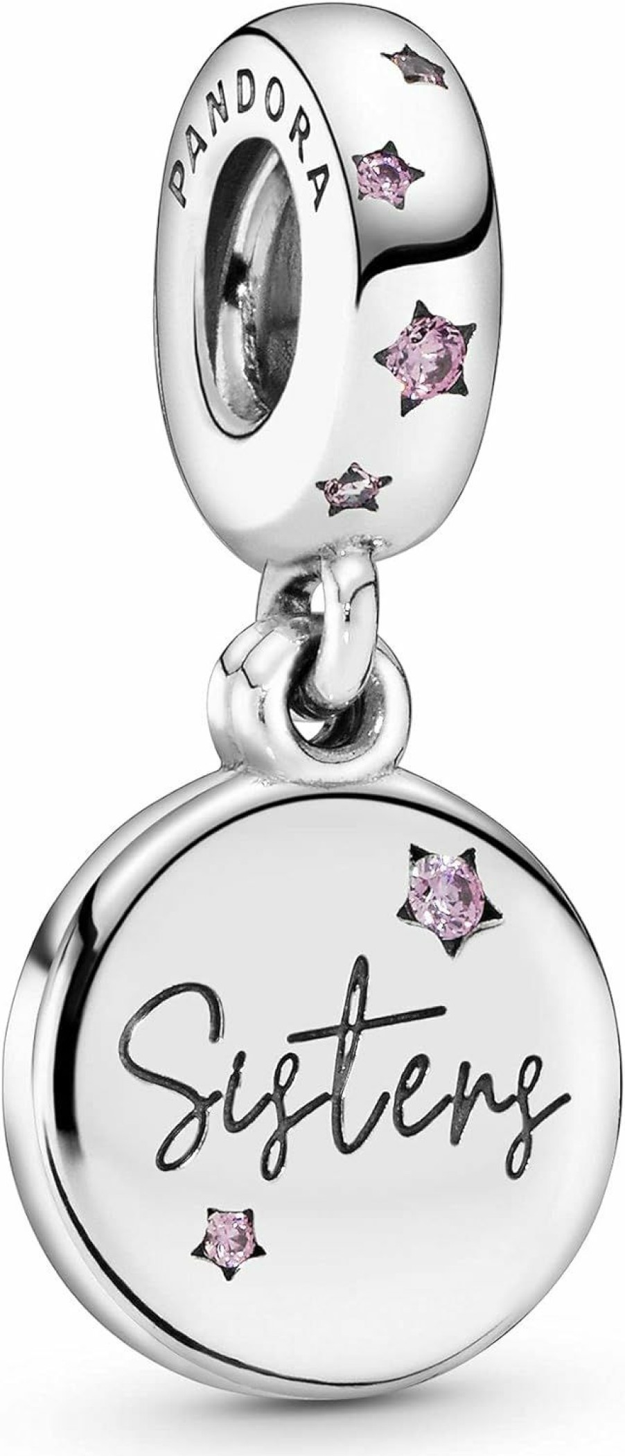 Pandora Pandora Jewelry Forever Sisters Dangle Cubic Zirconia Charm In Sterling Silver Clearance