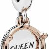 Pandora Pandora Jewelry Queen & Regal Crown Dangle Charm - Queen Jewelry Charm For Pandora Charm Bracelets - Perfect For Holiday, Anniversary, Or Birthday Gift - Two Tone, No Box Online