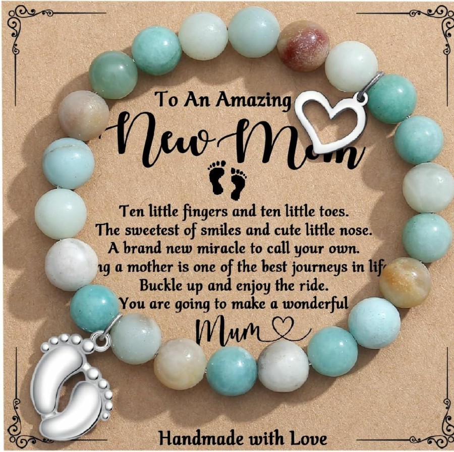 TONY & SANDY Tony & Sandy First Mothers Day Gifts For New Mom, New Mom Gifts For Women, Bead Bracelet For New Mom Mommy Mama To Be First Time Mothers Day Gifts Wholesale