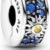 Pandora Pandora Celestial Sun, Star & Moon Clip Charm - Bracelet Charm Moments Bracelets - Stunning Gift For Her - Sterling Silver With Clear, Blue & Yellow Crystals - With Gift Box Wholesale