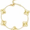 LYTWS Lytws 18K Gold Plated Lucky Bracelet |Adjustable Bracelets| Cute Link Bracelets Jewelry Gifts For Women Teen Girls,Gold Hot