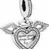 Pandora Pandora Heart & Angel Wings, Clear Cz Wholesale