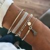 Werhonton Werhonton Boho Layered Bracelets Set For Women Sequins Tassel Multiple Bracelet Assorted Stackable Bracelets (5-Silver) Wholesale