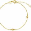 Fooui Fooui Gold Bead Bracelets For Women 14K Solid Gold Adjustable Link Bracelets For Her Girls Mom Jewelry Gifts,6.5+1 Inches Online