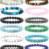 Jewdreamer Jewdreamer 12Pcs Healing Stone Beaded Bracelets For Women Men Semi-Precious Gemstones Bracelets Crystal Beaded Bracelet Uni Adjustable Stretch Bracelets 8Mm Online