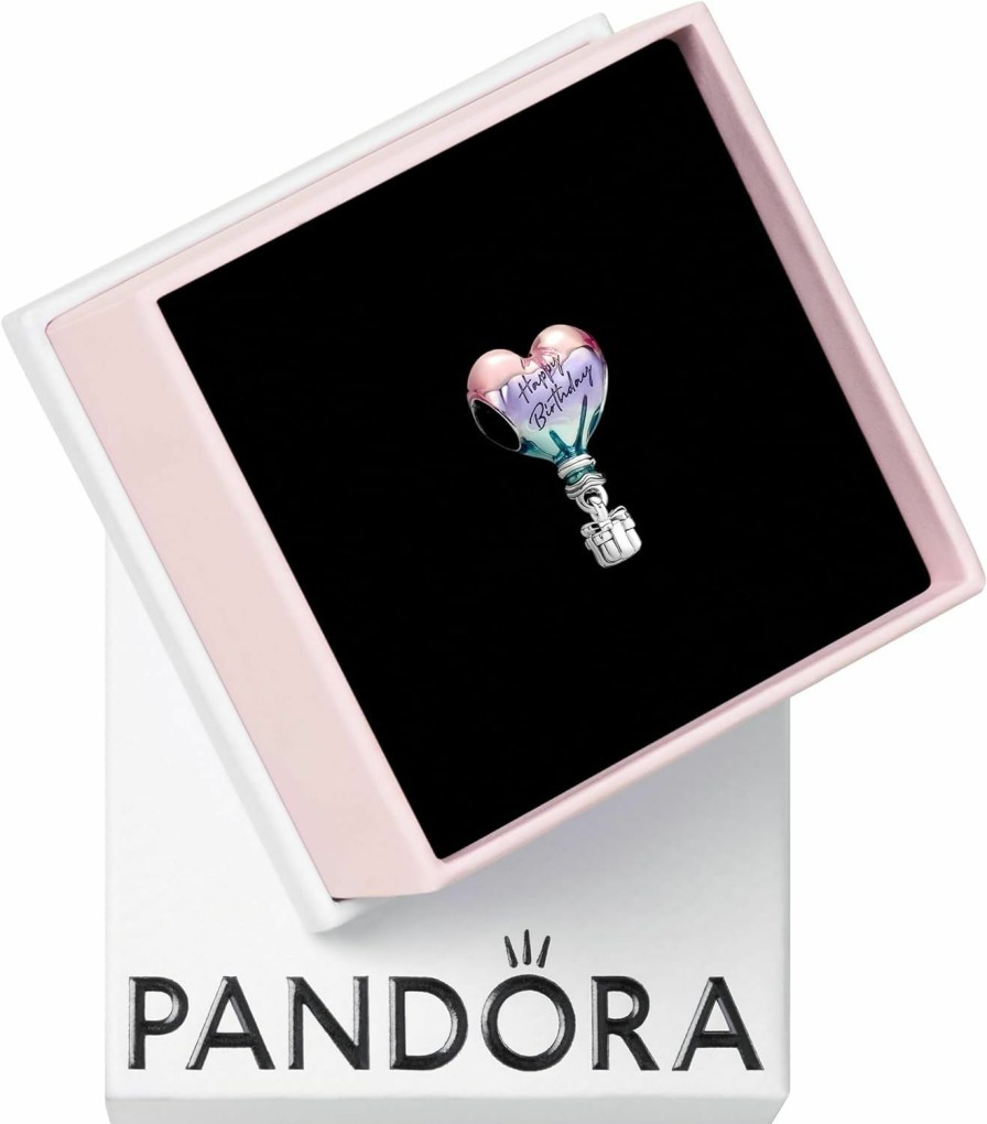 Pandora Pandora Happy Birthday Hot Air Balloon Charm Bracelet Charm Moments Bracelets - Stunning Women'S Jewelry - Gift For Women - Made With Sterling Silver & Enamel, With Gift Box Hot