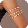 Jovono Jovono Rhinestone Arm Cuff Layered Arm Bracelet Crystal Upper Armband Open Cuff Dainty Arm Jewelry For Women And Girls(1Pcs) Online