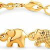 Barzel Barzel 18K Gold Plated Elephant Bracelet For Women - Made In Brazil Online