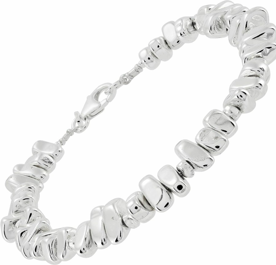 Silpada Silpada 'Collected Beauty' Sterling Silver Hematite Bead Bracelet. 7.5\" Clearance