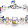 LADY COLOUR Lady Colour A Little Romance Sterling Silver Bracelets For Women Northern Lights Crystals Bracelet 7\"+2\" Extension, Packaged With Jewelry Box, Mother'S Day Birthday Anniversary Jewelry Gift For Women Girls Online