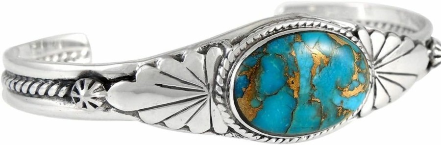 Turquoise Network Turquoise Bracelet Sterling Silver 925 Genuine Turquoise Hot