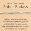 PLITI Pliti Sobriety Gift Addiction Recovery Gift 12 Step Gift Sober Badass Morse Code Bracelet Sober Milestone Gift Aa Alcoholics Anonymous Gift Best