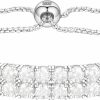 YIMERAIRE Moissanite Tennis Bracelet For Women,Adjustable 2-Row Lab Grown Diamond Tennis Bracelet, S925 Sterling Silver18K White Gold Plated Moissanite Diamond Bracelet Extender Link, 8.8-10.8 Carats Round Cut 6.5Inch/7Inch/7.5Inch Online