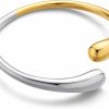 WOWORAMA Woworama Teardrop Gold Cuff Bracelets For Women Adjustable 18K Gold Plated Chunky Open Cuff Bangle Bracelets Minimalist Thick Gold Wrist Cuff Bracelets Best