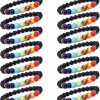 Svovin Svovin 1-14 Pcs Lava Rock 7 Chakra Energy Oil Diffuser Bracelet Set For Women Men Uni Elastic 8Mm Stone Yoga Beaded Bracelets Jewelry With Lucky Healing Online