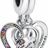 Pandora Pandora Puzzle Piece Hearts Splittable Friendship Dangle Charm - Compatible Moments Bracelets - Jewelry For Women - Gift For Women In Your Life - Made With Sterling Silver Clearance