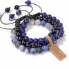 Risyfjew Risyfjew 3 Pcs Healing Crystal Bracelets For Women 8Mm Natural Stone Beaded Stretch Bracelet Amethyst Jewelry Gifts New