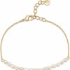 PAVOI Pavoi Gold Tiny Pearl Bracelet | 14K Gold Plated Freshwater Cultured Pearls | Bracelets For Women Hot