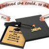 Turandoss Graduation Gifts For Her 2024 - Inspirational Graduation Bracelets Class Of 2024 She Believed She Could So She Did Bracelets Cuff Bracelet 2024 Graduation Gifts For Her College Graduation Gifts New