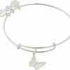 Alex and Ani Alex And Ani Aa747623Ss,Pearlized Butterfly Expandable Bangle Bracelet,Shiny Silver,Silver, Bracelets Online