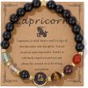 GolbalJew Golbaljew Zodiac Bracelets For Women 12 Constellations Healing Crystal Stone Beads Bracelet Birthday Zodiac Gifts Horoscope Spiritual Bracelet Best