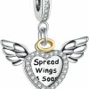 NARTGO Nartgo Guardian Angel Spread Wings And Soar Charm Compatible With Pandora Charms Bracelets New