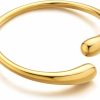 ENSKEFEN Enskefen Gold Cuff Bracelet For Women Dainty Gold Bar Bracelets Adjustable Cuff Bracelets Gold Open Bangle Bracelets Minimalist Gold Wrist Cuff Bracelet Best