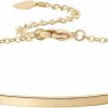 PERNNLA PEARL Dainty Gold Bar Bracelet For Women Simple Delicate Thin Cuff Bangle Hook Bracelet 18K Gold Plated Handmade Minimalist Jewelry Wholesale