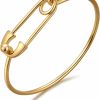 HESSAWELL Hessawell Gold Silver Link Bangle Bracelet For Women Simple Thin Cuff Bangle Bracelet Minimalist Jewelry Online