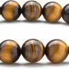 Hamoery Hamoery Men Women 8Mm Tiger Eye Stone Beads Bracelet Elastic Natural Stone Yoga Bracelet Bangle Clearance