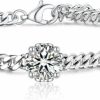 MomentWish Momentwish Infinity Heart Bracelet For Women, Moissanite Bracelet Gifts For Her, D Color Vvs1 Simulated Diamond 925 Sterling Silver Infinity Bracelets Wholesale