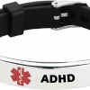 TGLS Tgls Red Medical Alert Id Bracelet For Women Men'S Emergency First Aid Health Alert Laser Engraved Satinless Steel Adjustable Silicone Wristband Bracelets Online