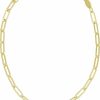 Kooljewelry Solid 14K Yellow Gold Filled Paperclip Chain Bracelet For Women (3.1 Mm, 7.5 Inch) New