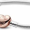 Pandora Pandora Moments Heart Clasp Snake Chain Bracelet - Charm Bracelet - Compatible Moments Charms - Mother'S Day Gift With Gift Box Best