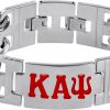 Bad Bananas Bad Bananas Bbgreek Kappa Alpha Psi Official Vendor - Heavy Bracelet - Greek Letters Engraved - Nupes - Fraternity Paraphernalia Clearance