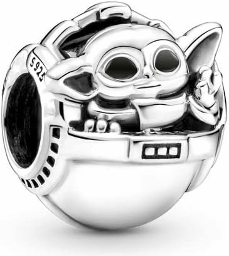 Meteor Crush Meteor Crush Baby Yoda The Child Charms 925 Sterling Silver Star Wars The Mandalorian Bead For Bracelets Hot