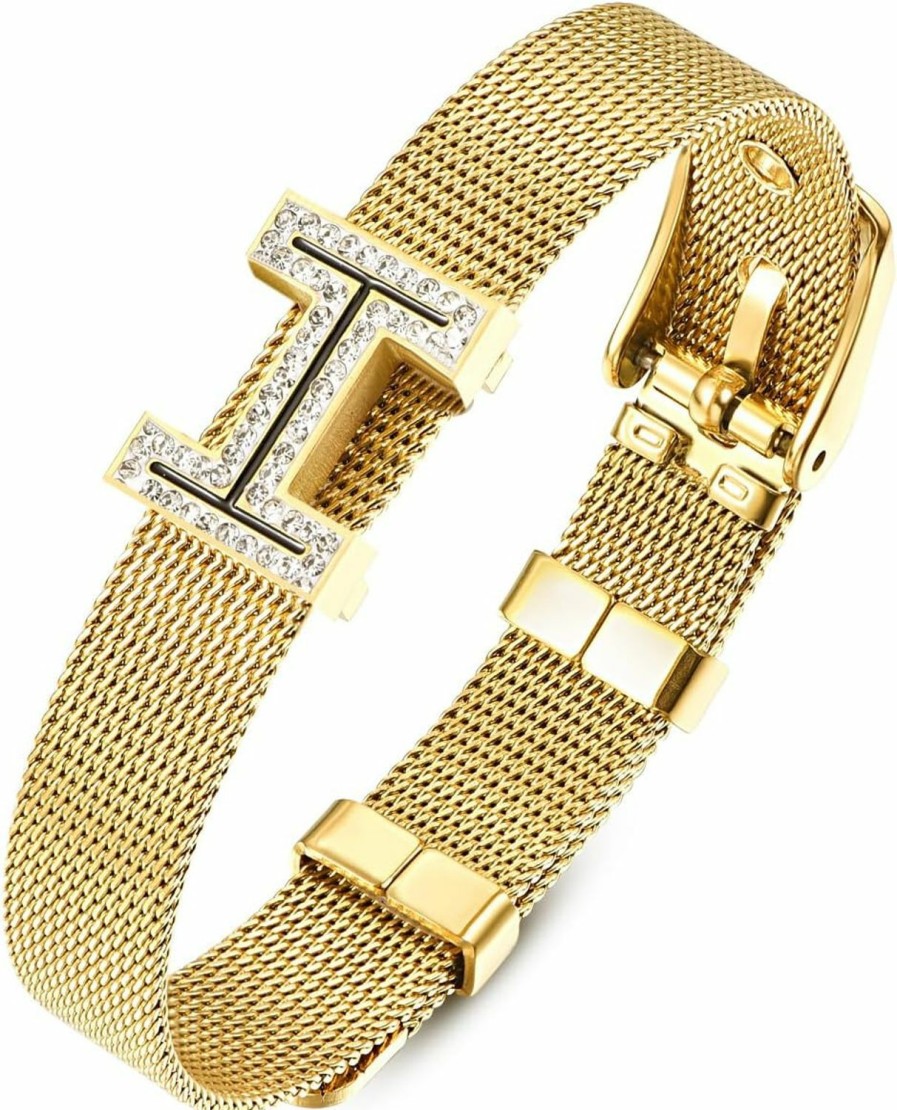 UOOANUO Uooanuo 14K Gold Bracelet For Women Stainless Steel With Cubic Zirconia Womens Jewelry Wholesale