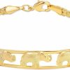 Barzel Barzel 18K Gold Plated Elephant Bracelets Elephant Gifts For Women Elephant Jewelry Best