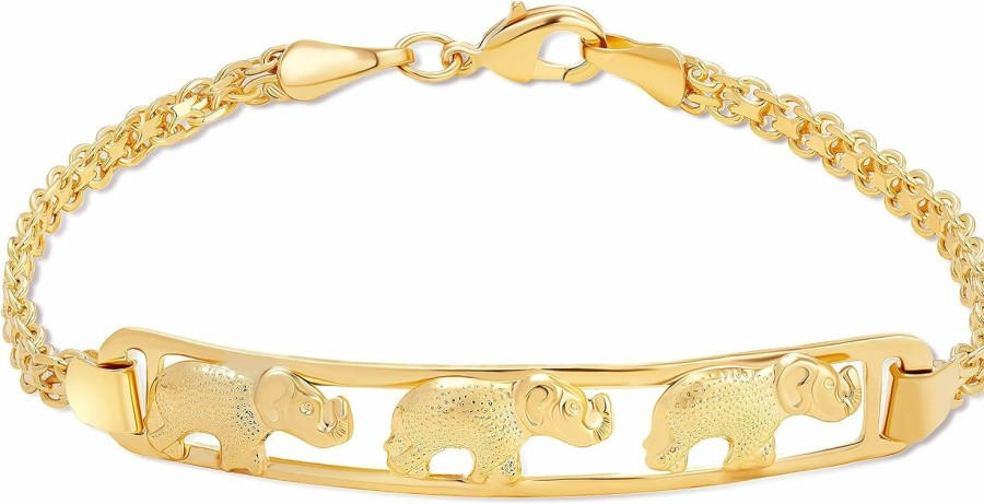 Barzel Barzel 18K Gold Plated Elephant Bracelets Elephant Gifts For Women Elephant Jewelry Best