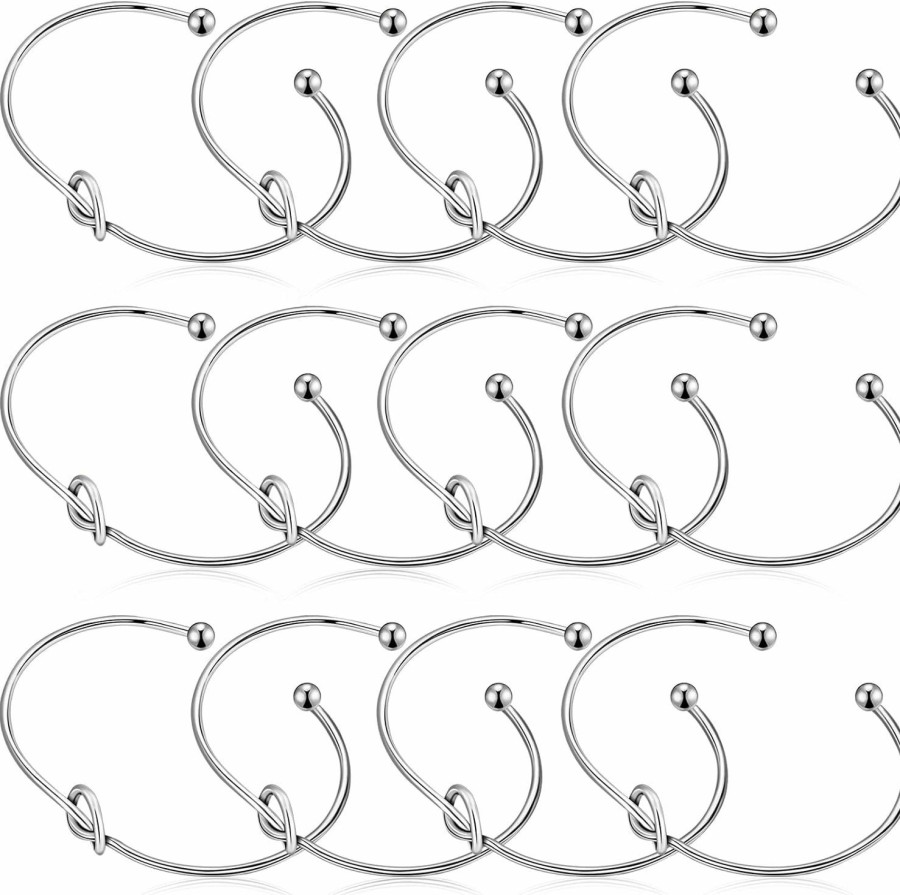 Hicarer Hicarer 12 Pieces Love Knot Bangle Bracelets Knot Cuff Bangle Bracelets Bridesmaid Bracelets For Women Best