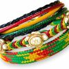 LAVIP Leather Lavip Leather Rasta Plaided Hippie Braid Bracelet Cord Hemp Handmade Reggae Jamaican Hawaiien Style For Men Women New