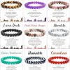 COLOYAN Coloyan 9Pcs Healing Crystal Bracelets Semi-Precious Gemstones Beaded Bracelets 8Mm Natural Stone Stretch Bracelet For Women Men Clearance