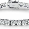 SugarTang Moissanite Tennis Bracelet For Women | 925 Sterling Silver Wedding Diamond Tennis Bracelets For Women | Gold Plated Classic Lab Created Diamond Bracelets Chain | 6-8Inch | 10.2 Cttw -13.2 Cttw Clearance